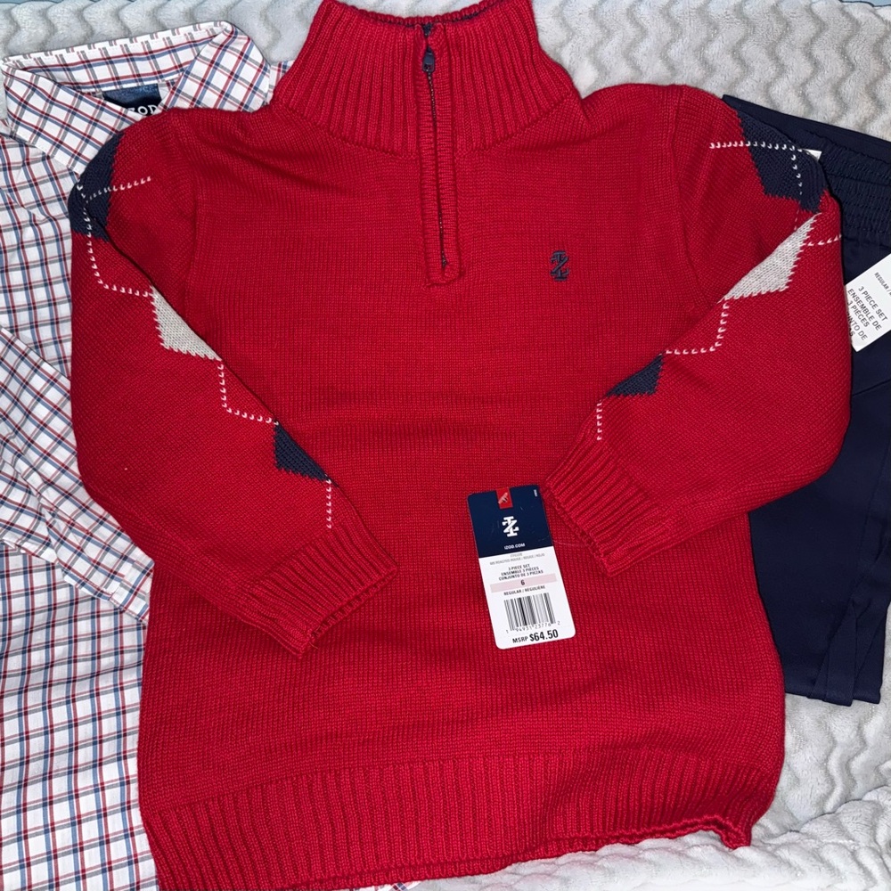 ❤️ IZOD Boys Holiday 3-Piece Outfit Set Size 6